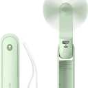 JISULIFE Portable Handheld Fan, Mini 3 In 1 with Rechargeable Battery, Personal Pocket Fan for Travel, Outdoor, USB Power Bank, Flashlight, Essential Ideal Gifts for Summer/Concert/Vacation - Green