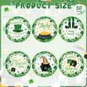 50 Pack St. Patricks Day Decorations, 9" Green St. Patricks Day Plates, Disposable Shamrock Paper Plates, Irish Party Favors Set Shamrock Tableware for St Patty's Day Holiday Table Decor Supplies