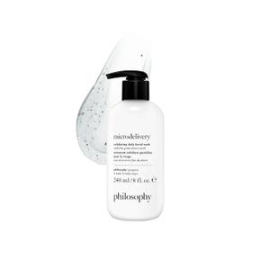 philosophy microdelivery exfoliating daily facial wash - with fine grain desert earth & gentle amino acids - scrubs away impurities & dead skin cells to alleviate dryness and rough texture(240ml), 1 Pack