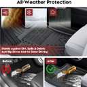 T TGBROS Floor Mats for Toyota Grand Highlander 2024-2026, 7 & 8 Passenger, All Weather Custom Fit TPE Liner Set with 1st 2nd 3rd Row Mats, Seatback Covers, Cargo Liner & Door Sill Protectors