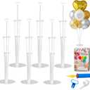 6 Sets Balloon Stand Kit,Balloon Sticks Holder with Manual Balloon Pump for Table Birthday Gender Reveal Party Wedding Decorations