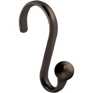 iDesign Metal Shower Curtain Hooks, The Axis Collection  Set of 12, Bronze