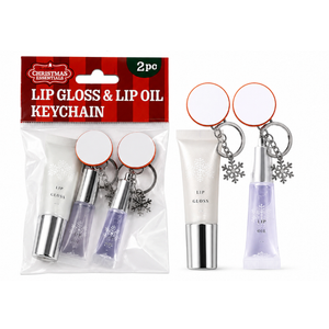 Lip Gloss, Lip Oil Keychain, Strawberry 3 pack