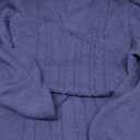 VAFOLY Womens V Neck Long Sleeve Cable Knit Fall Dresses Elegant Babydoll Sweater Dress (X-Large, Dark Blue)