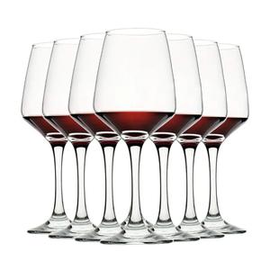 C CREST Wine Glasses Set of 8, 12oz, Lead-free, Clear, Durable Glassware