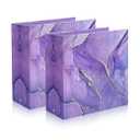 Mini 3 Ring Binder 5.5 x 8.5, 2Inch Binder, Round Ring, Purple, 2 Pack
