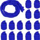 MECCANIXITY Nylon Stockings Flower Fabric, 65cm/ 25.6" Mesh Tensile Silk Nylon Fabric DIY Floral Crafting Kit for DIY Flower Making Wedding Crafts Decoration (Bright Blue, Pack of 25)