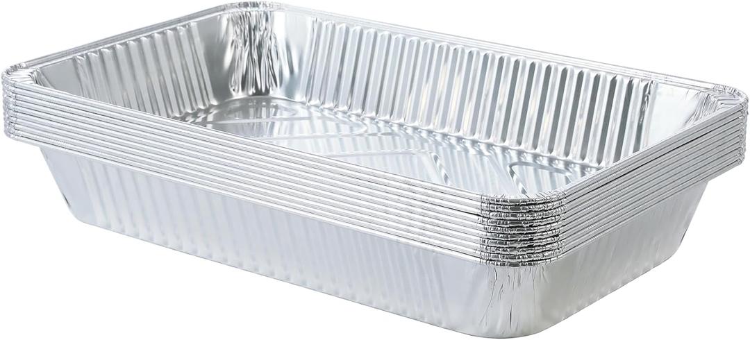 Waytiffer Disposable Large Aluminum Pans (20 Pack) Full Size Roasting & Baking Pan, 21"x13" Deep Foil Pans Extra Heavy Duty Chafing Trays for Broiling, Restaurants, Heating, Buffets & Bakeware