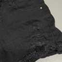 Womens Ripped Denim Shorts Mid Waist Sexy Short Cutoff Distressed, Small
