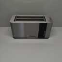 Mueller UltraToast Full Stainless Steel Toaster 4 Slice, Long Extra-Wide Slots for Bagels and Waffles, 6 Browning Levels, LED Display, Cancel/Defrost/Reheat Functions & Removable Tray, Kitchen Gadgets