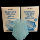 Wine2Go Diamond Silicone Wine Glasses 9oz