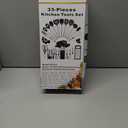 Kitchen Utensil Set-Silicone Cooking Utensils-33 Kitchen Gadgets & Spoons for Nonstick Cookware-Silicone and Stainless Steel Spatula Set-Best Kitchen Tools, Useful Pots and Pans Accessories (Black)