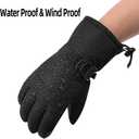 Ski Gloves, Warmest Waterproof and Breathable Snow Gloves for Cold Weather, Fits Both Men & Women,for Parent Child Kids Outdoor (Black)