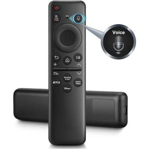 Rechargeable Voice Remote for Samsung OLED Neo QLED Crystal UHD Frame Solar CU8000 DU8000 CU7000 DU7200 Q60C/D Q70C/D Q80C/D QN85C/D QN90C 4K 8K Smart TV Remotes Control Replacement BN59-01432A (Rechargeable Voice Remote for Samsung TVs)