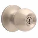 Atlas Ball Entry Door Knob Lock - Satin Nickel, 1 ct