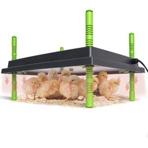 Shaledig Chick Brooder Heater Plate, 12"x16" Warmer Brooder Plate for Chicks with Adjustable Height & Temperature Display, 30W Temperature Control Brooder Heating Plate for 40 Baby Chicks Duck