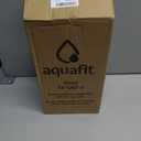 AQUAFIT 1 Gallon Water Bottle with Time Marker - Straw & Chug Lid - BPA Free Gym Water Bottle with Straw - Big Gallon Jug (Gray, 128 oz - 2 Lids)