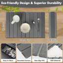 Large Stone Dish Drying Mat for Kitchen Counter, Eco-friendly, Instant Drying Pad,Diatomaceous Earth Water Absorbing Mat, Foldable and Super Absorbent Dish Drying Stone Mat, 24"16", Dark Gray