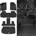 Naibeve Floor Mats for 2018-2023 Chevrolet Traverse 7 Seats with 2nd Row Bucket Seats- All Weather Custom for Chevrolet Traverse Floor Mats & Trunk Mat Waterproof Interior Accessories