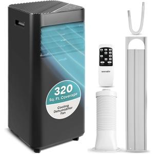 Efficient 10000 BTU Portable Air Conditioner - Compact White by SereneLife