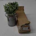 Winlyn Farmhouse Galvanized Metal Milk Can with Artificial Eucalyptus Greenery Arrangement Fake Plants Farmhouse Centerpieces 11.8" Tall for Rustic Country Wedding Home Table Tiered Tray Shelf Dcor