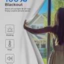 Sumobaby Blackout Curtains for Bedroom 50"x60" Portable No Drill Black Out Window Cover with Heat-Resistant Hook&Loop Tapes,100% Blackout Shades,Thermal Insulated Blinds for Bedroom,Nursery(White)