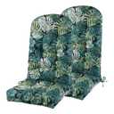 LYLNBYWK Adirondack Chair Cushions Set of 2, High Back Patio Chair Cushions 48 x 19.7 x 4.7 Inch, Indoor/Outdoor Thickened Rocking Chair Cushion, Fade-Resistant & Waterproof (Monstera Green)