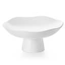 Nucookery Ceramic Fruit Bowl for Kitchen Counter, Modern Fruit and Bread Basket Stand,10 inch Large Decorative Bowl for Home Kitchen Decor, Fruit & Vegetables Holder Storage, Matte White, Set of 4
