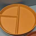 greenandlife 9 Inch 4PCS Unbreakable Portion Control Plates, Divided Plates for Kids Adults, Dishwasher & Microwave Safe Compartment Plate, Lightweight Reusable Wheat Straw Plate, BPA Free (Sunset)