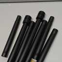 Black Curtain Rods for Windows 48 to 84 Inches Adjustable Heavy Duty 1" Diameter Window Curtain Rod with Decorative Finials for Outdoor Farmhouse Bedroom Kitchen Living Room