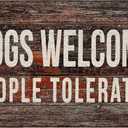 Dogs Welcome People Tolerated Door Mat, Dog Welcome Mat, Dog Doormat Front Door Mat Outdoor Entrance, 17x30 Inches