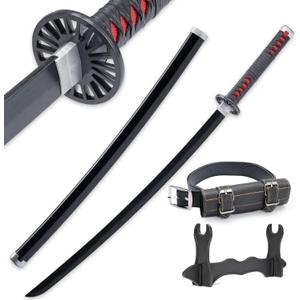 Cold Blade Demon Katana - 41 Inch Anime Replica with Belt and Stand - Durable Sword Perfect for Cosplay - Nichirin Sword with Authentic Design