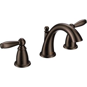 Moen Brantford Oil-Rubbed Bronze Two-Handle Widespread Bathroom Sink Faucet for 3-Hole Setups with Valve Included, TV6620ORB