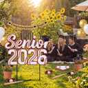 Moxweyeni Baseball Yard Sign 2026 Senior Night Decoration Metal 22 Inch Senior 2026 Yard Sign with Stakes Graduation Outdoor Lawn Decoration for High School College Baseball Sport Party