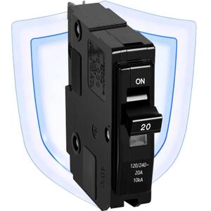 20Amp 1-Pole Circuit Breaker for QO120CP,Compatible with SD QO Load Center, CSED, and NQOD Distribution Panels,120/240 V,10kA