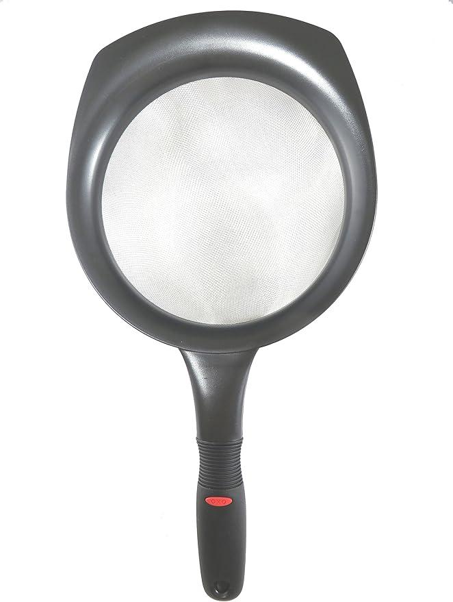 OXO Soft Works Large 8" Strainer with Pour bezel and Non-slip Handle