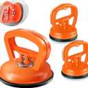 LILITUAN Car Dent Puller,3 PCS Powerful Suction Cup Dent Puller Dent Remover Tool Car Dent Removal Kit and Dent Repair Kit for Cars Body,Glass,Screen,Tiles Lifting (1 Large Orange+2 Small Orange)