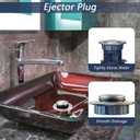 Bathroom Sink Drain with Lift Rod, Pop up Sink Drain Stopper with Lift Rod, Universal Sink Drain Stopper with Overflow, for Bathroom Vanity Sink, Lavatory, Fit Most Drains (Brushed Nickel