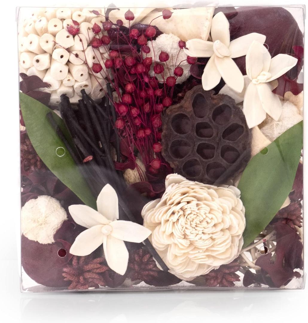 ANDALUCA Maison Box Fragrance Potpourri Decorative Vase & Bowl Filler Home Dcor (Pomegranate Ginger)
