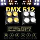 COB Stage Lights, 400W LED Par Light, 3500K~7500K Spotlights LED Blinder Warm&Cold White DMX512 Sound Activated for Church Events Wedding Parties Concert Theater
