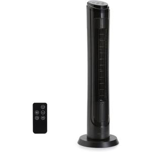 Amazon Basics 40" 70-Degree Oscillating Digital Tower Fan with Powerful Airflow for Bedroom, Living Room, Office, 4 Speeds, 3 Modes, 15-Hour Timer, Remote Control, 50W, Black