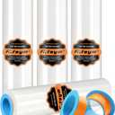Stretch/Shrink Wrap Roll 18" x 1500' - Industrial Plastic Wrap for Moving, Heavy Duty 80 Gauge, 600% Stretch for Packing, Pallets, Shipping&Furniture Protection-4 Rolls