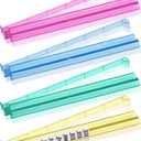 Mahjong Racks with Pushers Set of 4 Colors, 18.5'' Plastic American Mahjong Tile Racks, Mah Jongg Accessories Gifts for Mj Enthusiast