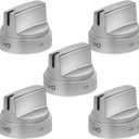 Funmit WB03X24818 Stove Knob Replacement Compatible with GE Stainless Steel Gas Range Burner Stove Knob Replace PS11729081 AP5989029 EAP11729081 4363588Not Universal