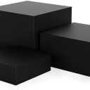 NEETBU Metal Display Stands for Buffet Table - Black & White Cake Risers, Cupcake Stand for Wedding, Party, Catering Supplies, Elegant Food Risers for Displaywith 3Pcs Hollow Bottoms 6''x7''x8''