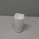 Outdoor Solar LED Candle with Waterproof Light Sensor, Dusk to Dawn on/Off Automatic Operating, 3X6 Inch Flameless White Plastic Pillar Candles with Flickering Warm White Light