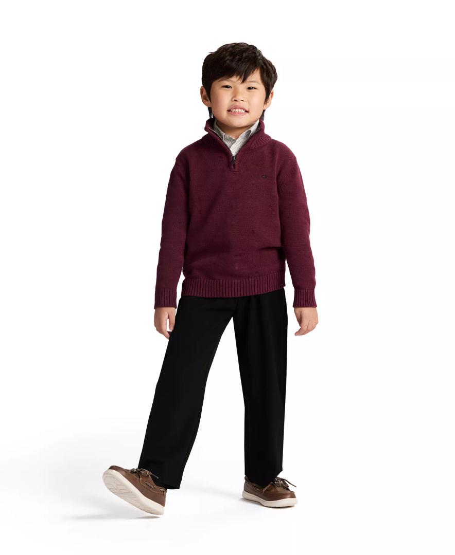 Calvin Klein Boys' 7 Years Long-Sleeve Sweater, Shirt and Pants, 3-Piece Set