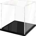 Acrylic Display Case for Collectibles Assemble Clear Acrylic Boxes for Display Thickened Glass Case for Lego Figures Doll Hobby (11x11x11 inch; 28x28x28 cm)