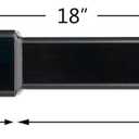 18" Hitch Extension for 2-inch Receivers with 5/8" Hitch Pin and Clip