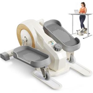 Sitting Under Desk Elliptical Machine, Leg Exerciser While Sitting for Seniors, Seated Pedal Exerciser, Quiet & Portable Pedal Exerciser with 8 Resistance Levels, Work from Home Fitness